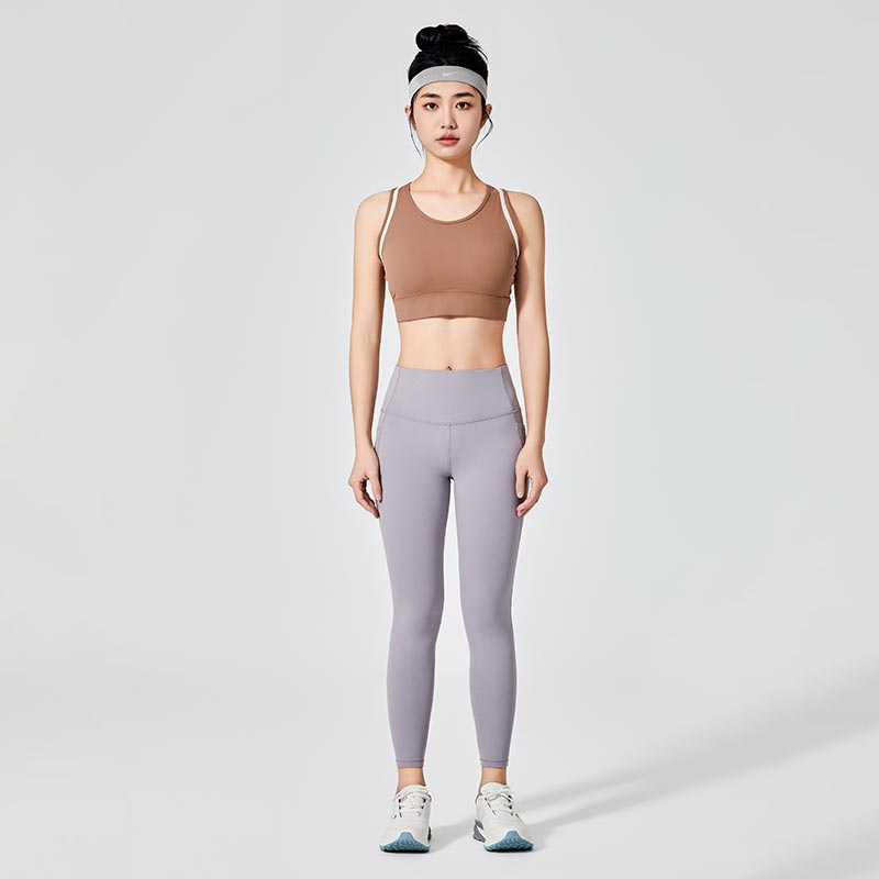 Sutien sport maro linie simplă