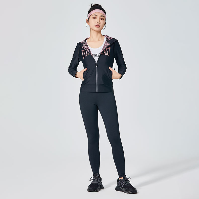 Leggings sport clasici negru pur pentru femei